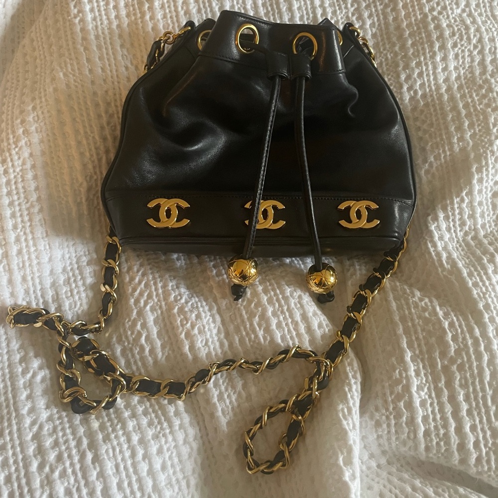 Vintage Chanel bucket bag